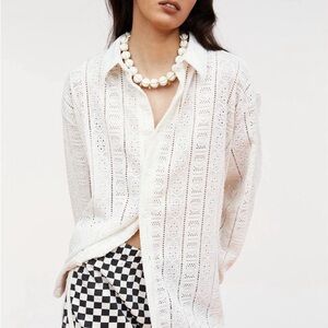 Source Unknown Pointele oversized button up shirt